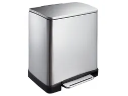 Pedaalemmer E-Cube recycling 19 Liter Mat RVS