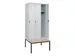 Armoire vestiaire Classic+ 3 comp 212x90x81,5cm gris clair