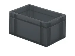 Euronorm-stapelbak 5.5l 145x300x200mm Wanden/bodem Gesloten Grijs