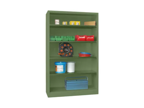 kantoorstelling,HxBxD 1950x1200x500mm,4xStalen bodem,RAL6011