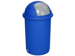 Afvalverzamelaar Kunststof 50 Liter 760x410mm Zilver Behuizing Blauw