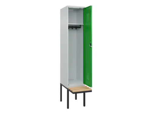 locker met bank,HxBxD 2120x400x815mm,1vak,vak B 400mm,cilinderslot