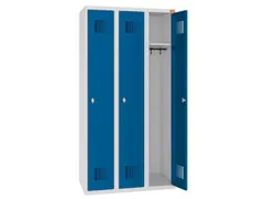 lockerkast,HxBxD 1800x900x500mm,3vak,draaigrendel,sokkel,romp RAL7035
