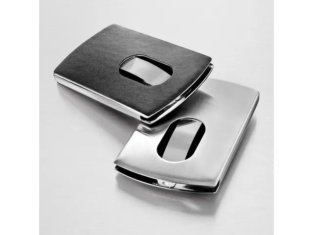 Etui pour cartes de visite Sigel argent "Snap" pour max 12 cartes jusq