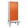 PBM-locker met bank,HxBxD 2120x800x815mm,2vak,vak B 400mm,cil.-slot