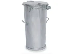 Vuilnisbak Staal 65 liter Ø Boven/Onder 400/305mm H880mm 2 Handgrepen