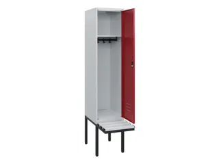 locker met bank,HxBxD 1950x400x815mm,1vak,vak B 400mm,draaigrendel - 2