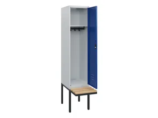 locker met bank,HxBxD 1950x400x815mm,1vak,vak B 400mm,cil.-slot - 2