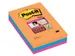 Memoblok 3M Post-it 4690 Super Sticky 101x152mm lijn Bangkok Assorti