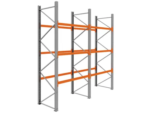 palletstelling,basis+1xaanbouw,HxBxD 3990x3950x1100mm,vakl. 3000kg