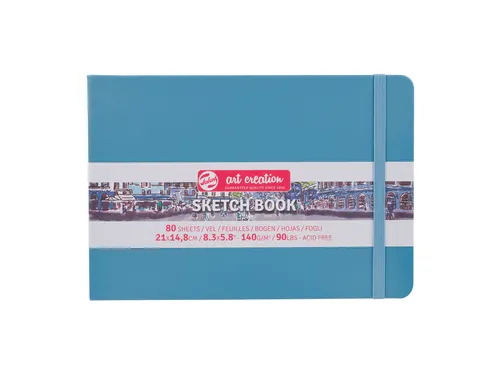 Schetsboek Talens Art Creation 80 witte vellen 140gr 210x150mm blauw