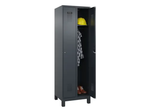locker,HxBxD 1950x600x500mm,2vak,vak B 300mm,cil.-slot,voeten