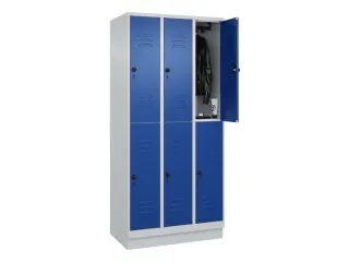 dubbeldekse locker,HxBxD 1950x900x500mm,3x2vak.,vak B 300mm - 3