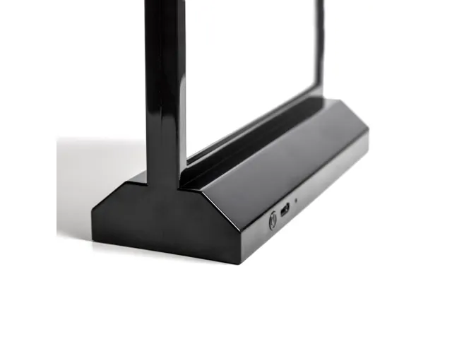 Verlichte Tafelstandaard T-Stand LED Dubbelzijdig DL 99x210mm Zwart