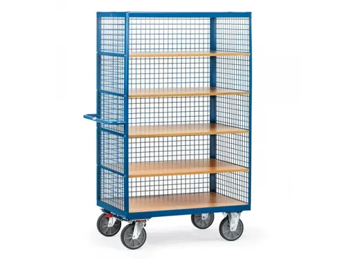Kastwagen 750kg 3392 5 Etages Hout Laadvlak 1000x600mm Draadgaas