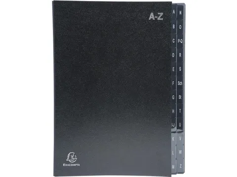 sorteermap Ordonator 24 vakken met tabs A-Z zwart