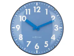 Tafelklok Nextime Duomo Mini 20 cm blauw gebolde glazen lens