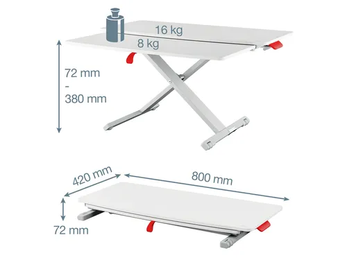 Zit-sta bureau Leitz Ergo Cosy met schuiflade