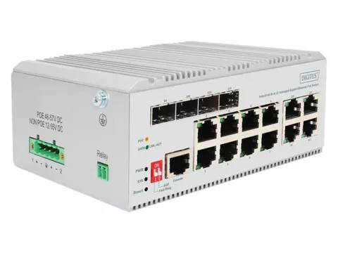 8 Port Gigabit Ethernet Netzwerk PoE Switch Industrial L2 managed 4 SF