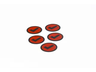 Impressiemagneetfolie Check Rood Ø50mm x 0,85mm - 1