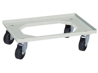 Bakonderwagen Natuur 250kg Laadvloer Lxb 600x400mm Kunststof Wielen - 1