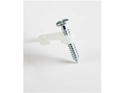 15cm Kabelbinders met montagegat 3mm wit 100 stuks