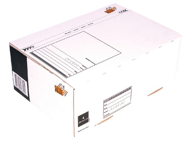 Postpakketbox 4 CleverPack 305x215x110mm wit | CleverpackShop.nl