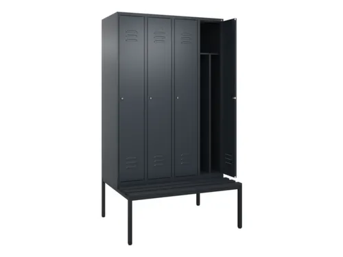 locker voor scheiding van kleding,HxBxD 2120x1200x815mm,4vak
