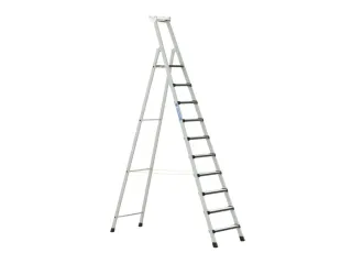 trapladder,eenzijdig,10treden,m. bekleding,stand H 2,5m,balk L 3,4m - 1