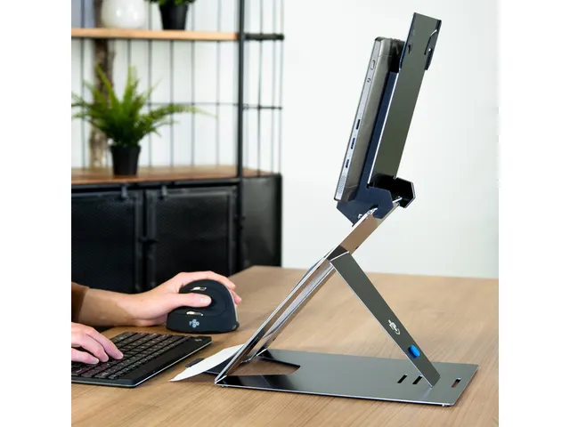 Tablet en laptopstandaard in 1 R-Go Riser Duo voor 10-22 inch Zwart