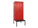 locker met bank,voor scheiding van kleding,HxBxD 2120x800x815mm,2vak