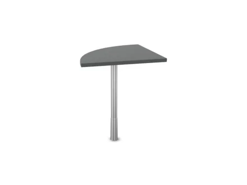 koppelelement voor bureau,90 °,HxBxD 720-840x600x600mm,MS-donkergrijs