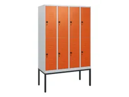 dubbeldekse locker,HxBxD 1950x1200x500mm,4x2vak.,vak B 300mm