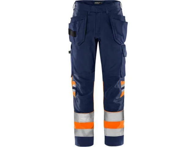 Fristads 2640 broek high-vis oranje/marineblauw, maat D100, per stuk