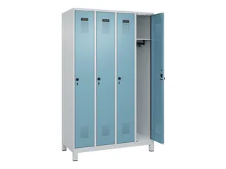 locker,HxBxD 1950x1200x500mm,4vak,vak B 300mm,draaigrendel,voeten - 2