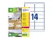 Etiket Avery LR7163-100 99.1x38.1mm recycled wit 1400 stuks