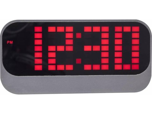 wekker NeXtime Loud 17.5x8.5x5cm ABS rood | OfficeKlok.nl