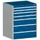 ladekast 1000x800x750mm 7laden zware lasten RAL7035 front RAL5010