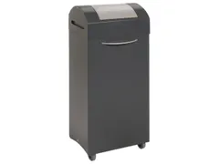 Afvalbak 75 Liter 840x380x320mm Plaatstaal 2 Wielen Klep Grijs