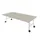 klaptafel,HxBxD 750x2400x1200mm,hoekig,4voeten wit,ovale buis