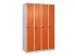 armoire vestiaire noir et blanc,HxlxP 1850x1200x500mm,4compart.