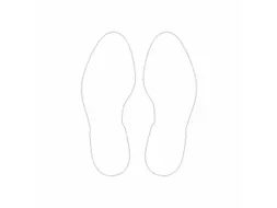 plaksymbool,voet,markering HxB 297x110mm,wit