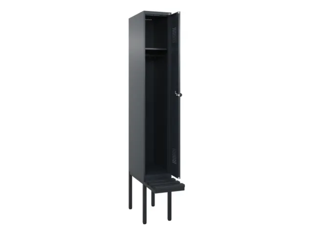 locker met bank,HxBxD 2120x300x815mm,1vak,vak B 300mm,draaigrendel
