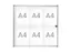 Binnenvitrine wand MAULextraslim whiteboard 6xA4 met slot