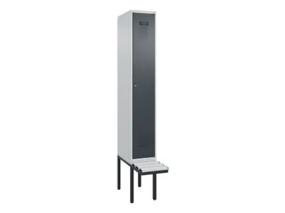 locker met bank,HxBxD 2120x300x815mm,1vak,vak B 300mm,cilinderslot - 2