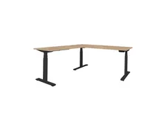 Dextro Plus aanbouw bureau elektrisch 80x60 honey castello 25mm zwart