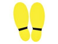 Vloersticker OPUS 2 voeten 2x geel/zwart