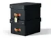 Puro opbergdoos small A5 7 liter zwart 2 stuks