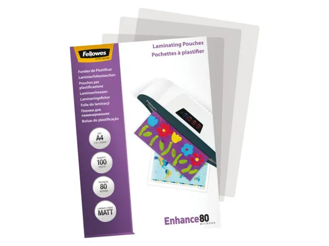 Lamineerhoes Fellowes A4 Mat 80 Micron