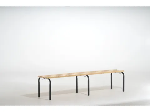 zitbank,HxLxD 450x1500x450mm,hout,frame staal RAL7035